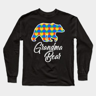 Bear Autism Puzzle Awareness Grandma Bears Long Sleeve T-Shirt